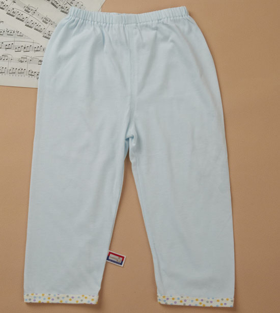 金色小魚精棉素色單面單條褲