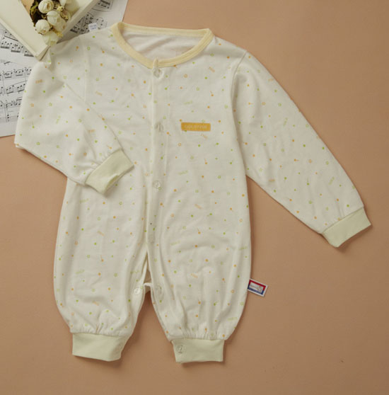 金色小魚(yú)白竹炭米白單面滿(mǎn)天星束口哈衣