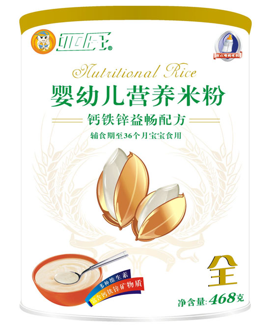 亞氏鈣鐵鋅益暢嬰幼兒米粉罐裝