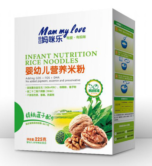 巨日媽咪樂嬰幼兒核桃蓮子配方營養(yǎng)米粉(盒裝)