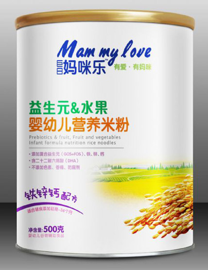 巨日媽咪樂益生元水果嬰幼兒營(yíng)養(yǎng)米粉鈣鐵鋅配方