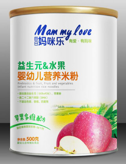 巨日媽咪樂益生元水果嬰幼兒營養(yǎng)米粉蘋果多維配方