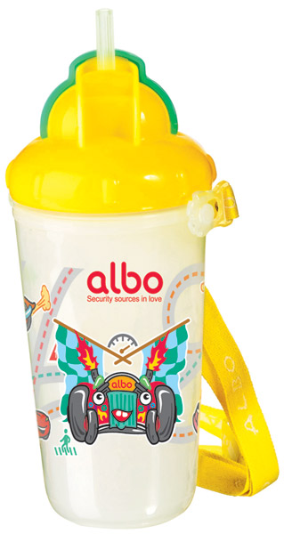 愛(ài)樂(lè)寶270ml雙層保鮮杯黃色