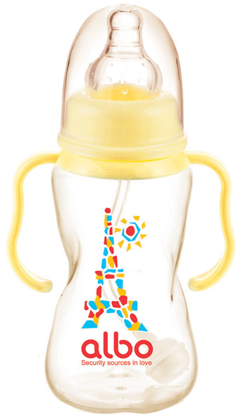 愛(ài)樂(lè)寶150ml標(biāo)口PP自動(dòng)奶瓶黃