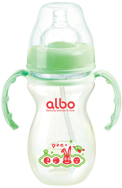 愛(ài)樂(lè)寶270mlPP葫蘆奶瓶水杯組合裝綠