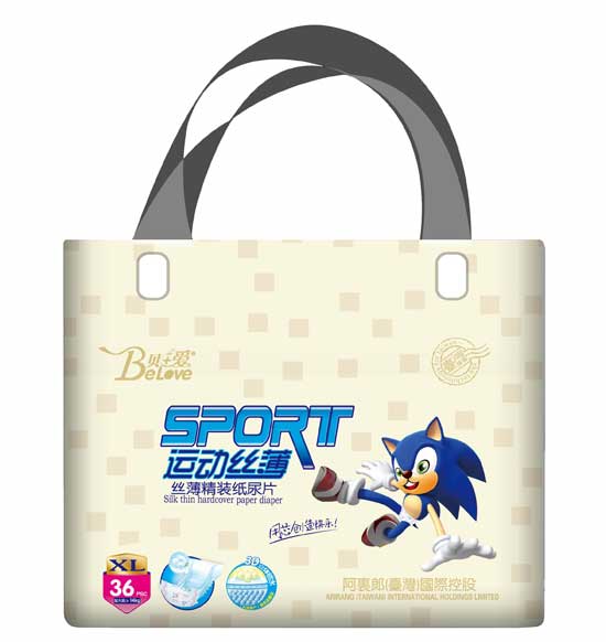 貝+愛運動絲薄紙尿片xL-36片