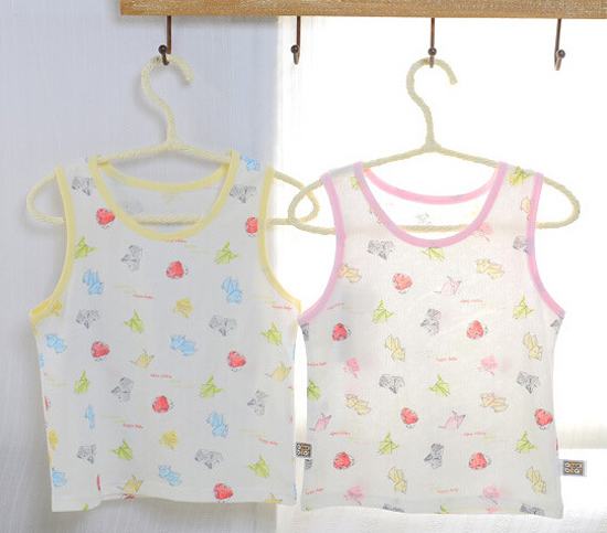 安米小熊純棉提花背心L A2008