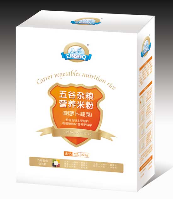 兒葆胡蘿卜蔬菜1段五谷雜糧營(yíng)養(yǎng)米粉盒裝