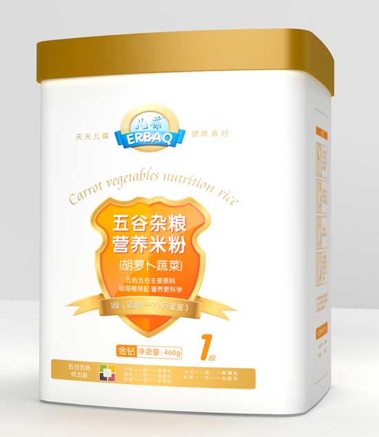 兒葆胡蘿卜蔬菜1段五谷雜糧營(yíng)養(yǎng)米粉聽(tīng)裝