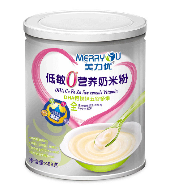 美力優(yōu)DHA鈣鐵鋅五谷多維聽(tīng)裝低敏0°營(yíng)養(yǎng)奶米粉全段