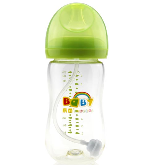 欣苗新升級(jí)蘑菇頭PA奶瓶270ml綠色