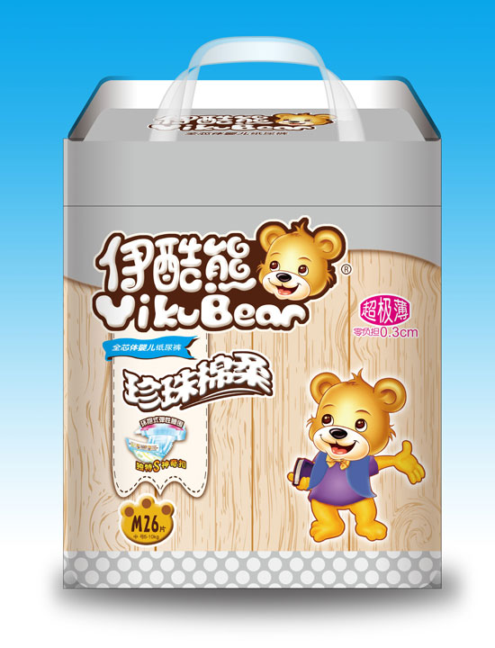 伊酷熊全芯體嬰兒紙尿褲M26片