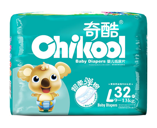 奇酷熊超柔彈棉紙尿片L32片
