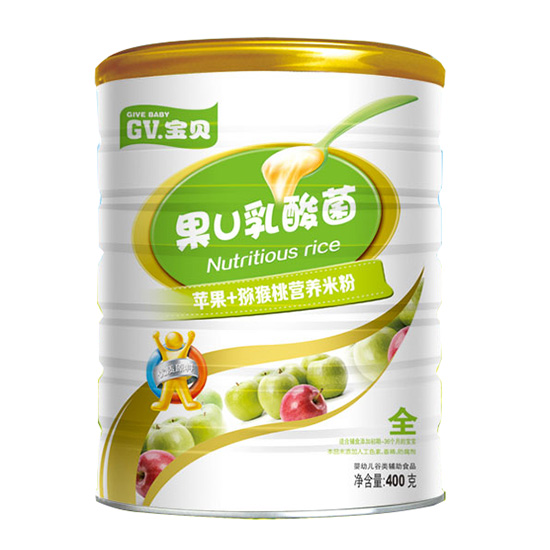 GV寶貝果U乳酸菌蘋果獼猴桃營養(yǎng)米粉