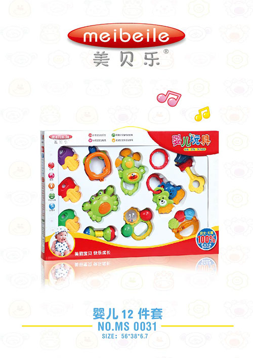 美貝樂嬰兒搖鈴12件套