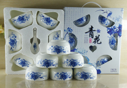 青花瓷碗套裝禮品