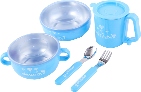 Dexbaby 雙層不銹鋼餐具五件套