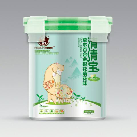 米思貝樂(lè)扣草本百合金銀花味清清寶