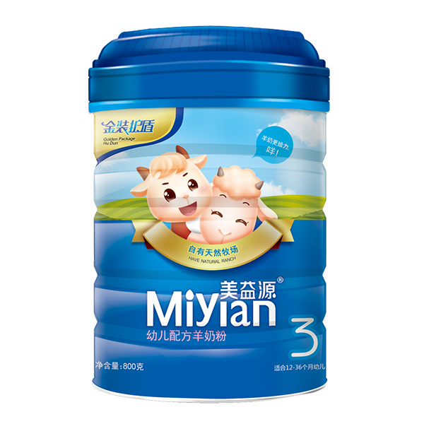美益源金裝護(hù)盾幼兒配方羊奶粉3段罐裝