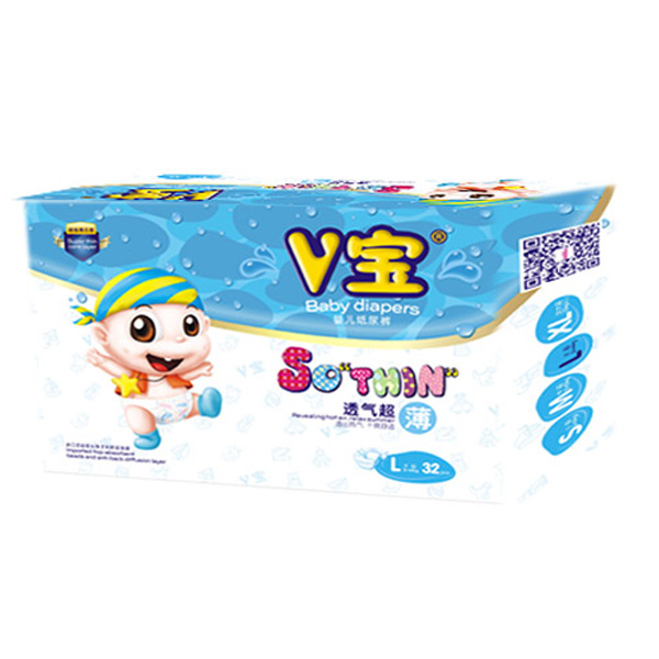 V寶透氣超薄尿褲中包裝L32
