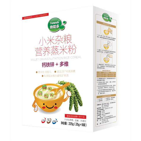幼能多小米鈣鐵鋅多維蒸米粉