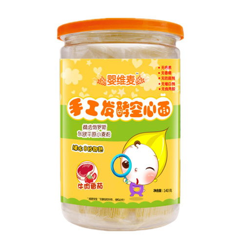 嬰維麥?zhǔn)止ぐl(fā)酵空心面牛肉番茄