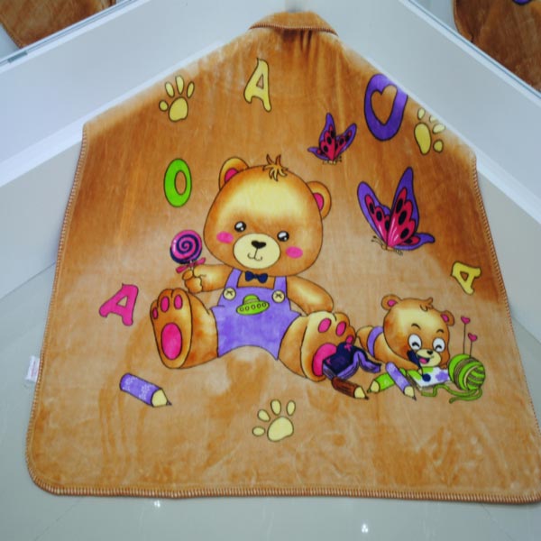 亞奧超柔小毯子小熊棕色