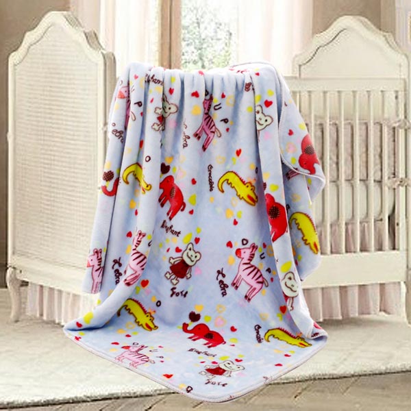 亞奧超柔云毯小動(dòng)物藍(lán)色