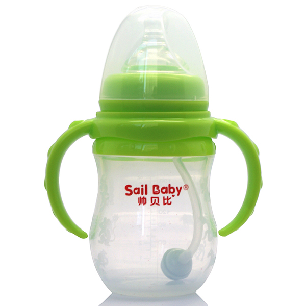 帥貝比奶瓶210ML硅膠-綠