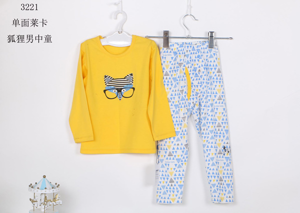 釣魚貓單面萊卡狐貍男中童內衣