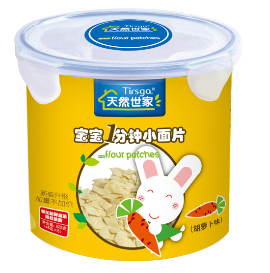 天然世家胡蘿卜小面片桶裝