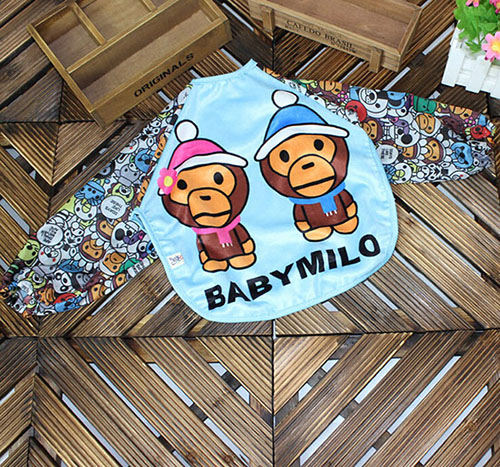 寶寶罩衣食飯衣畫(huà)畫(huà)衣圍兜猴子