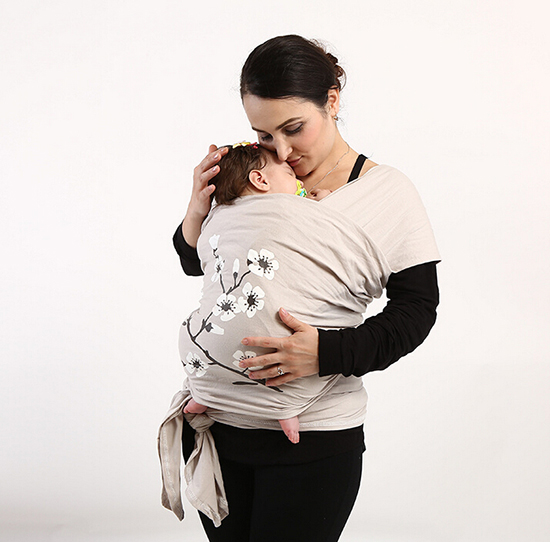 寶寶多功能兒童哺乳背帶巾米灰