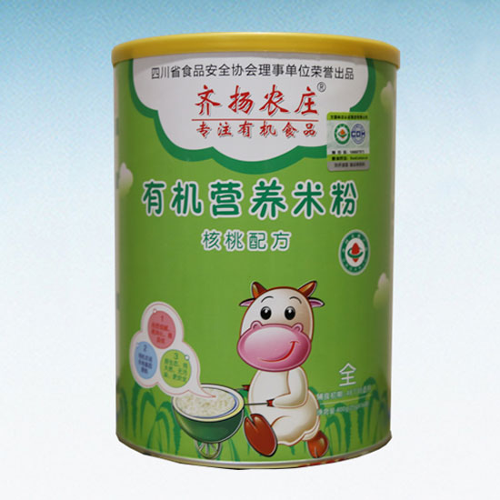 齊揚(yáng)農(nóng)莊有機(jī)營(yíng)養(yǎng)米粉(核桃配方)聽裝