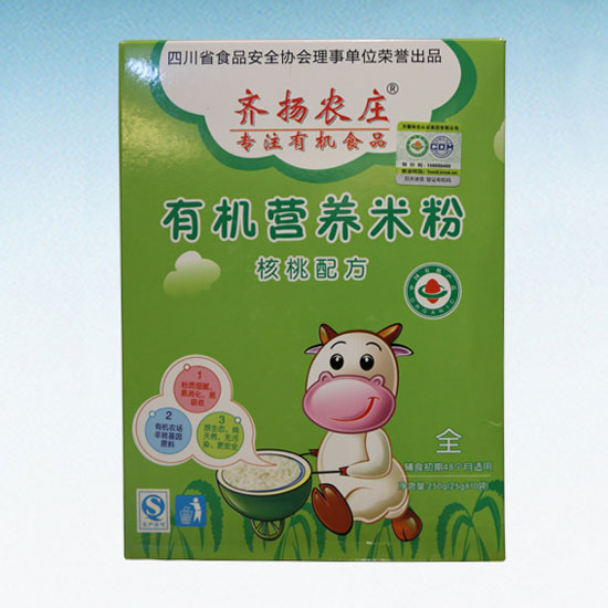 齊揚農莊有機營養(yǎng)米粉(核桃配方)盒裝