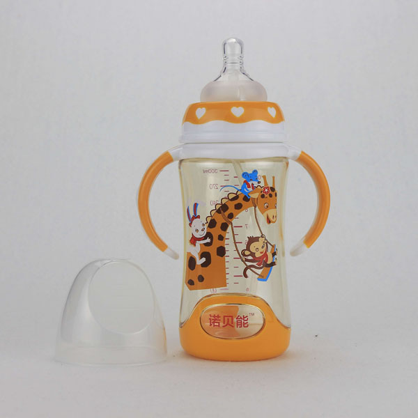 諾貝能嬰幼兒奶瓶帶柄長頸鹿圖案