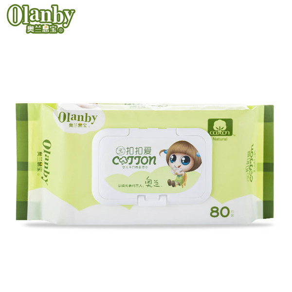 奧蘭恩寶扣扣愛(ài)嬰兒純棉手口濕巾