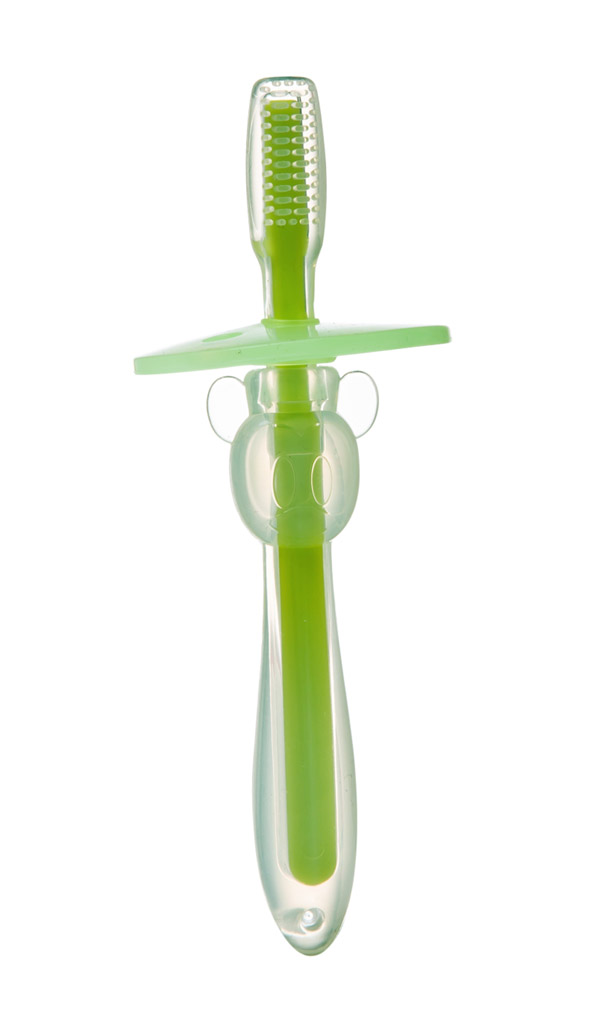 小孩國帶擋嘴板嬰兒全硅膠牙刷