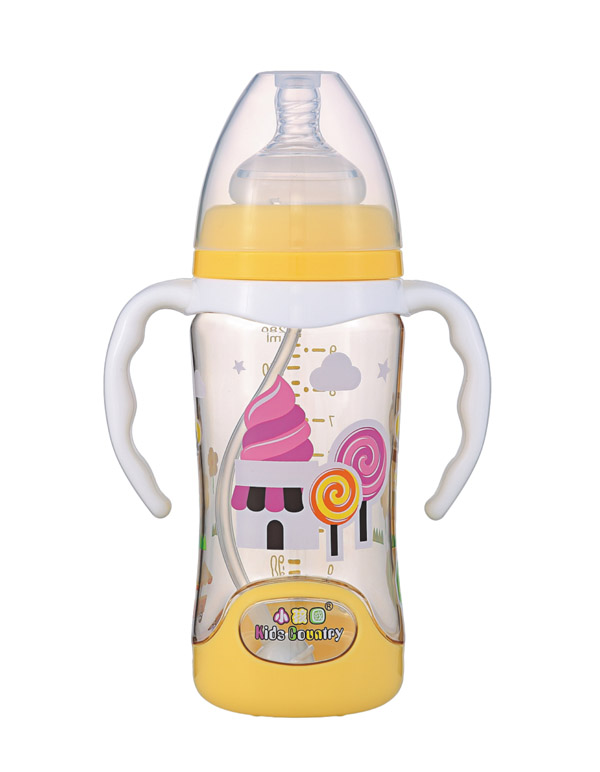 小孩國寬口扣底自動(dòng)PPSU安全奶瓶280ML