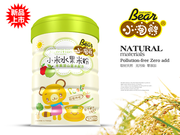 小淘熊蘋果淮山薏米小米水果米粉