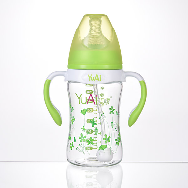 優(yōu)噯8安寬口弧線型手柄自動(dòng)Tritan奶瓶(240ml)