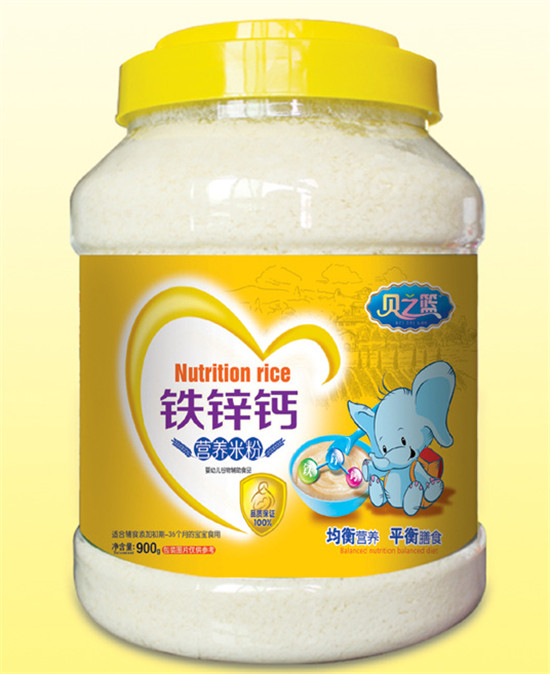 貝之籃鐵鋅鈣900克透明桶營(yíng)養(yǎng)米粉