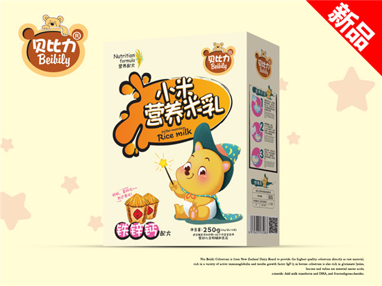 貝比力小米營養(yǎng)米乳鈣鐵鋅配方盒裝