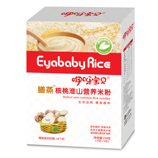 咿呀寶貝膳蒸核桃淮山營(yíng)養(yǎng)米粉-盒裝