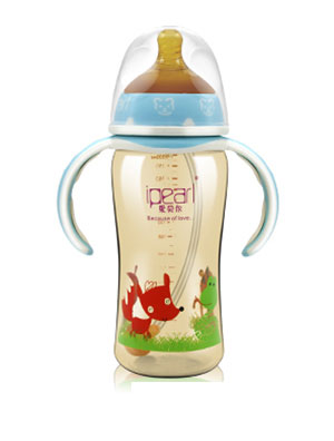 愛貝爾納米銀彩印全自動寬口奶瓶300ml