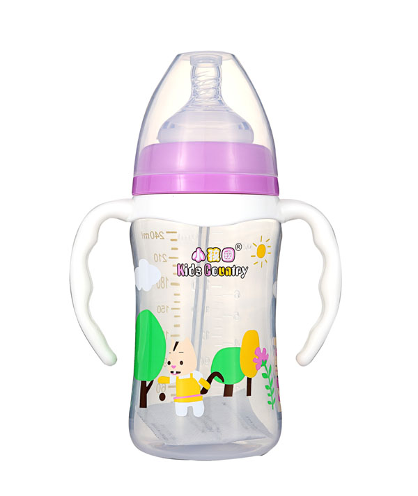 小孩國(guó)寬口直身自動(dòng)PP奶瓶240ML