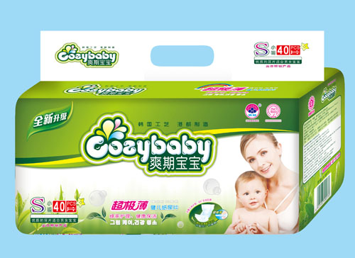 爽期寶寶超級(jí)薄茶葉嬰兒紙尿片S碼