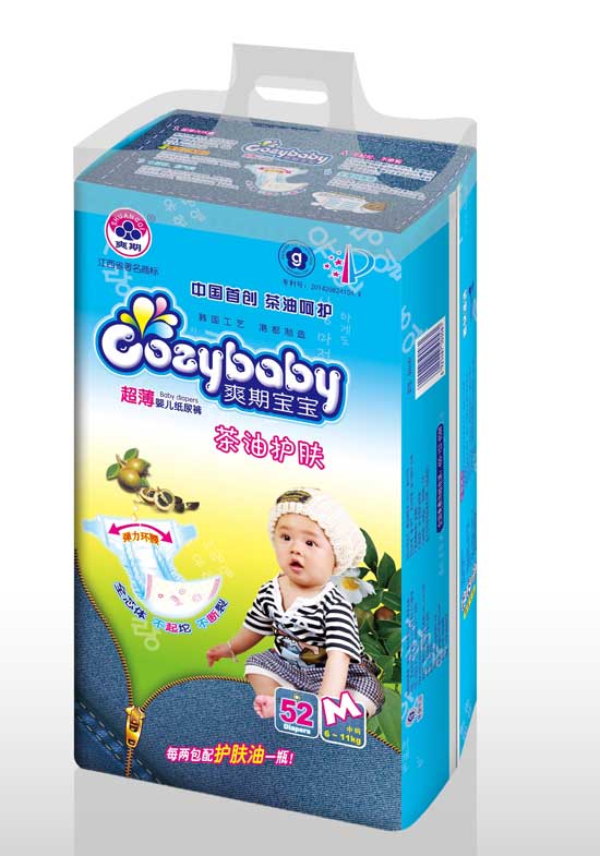 爽期寶寶茶油護膚嬰兒紙尿褲M碼