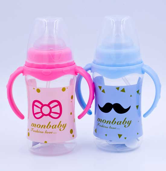 盟寶300mlPP炫彩奶瓶