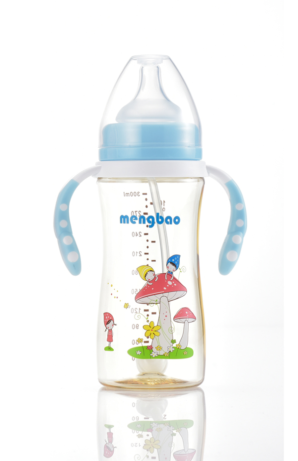 盟寶小蠻腰PPSU奶瓶藍色